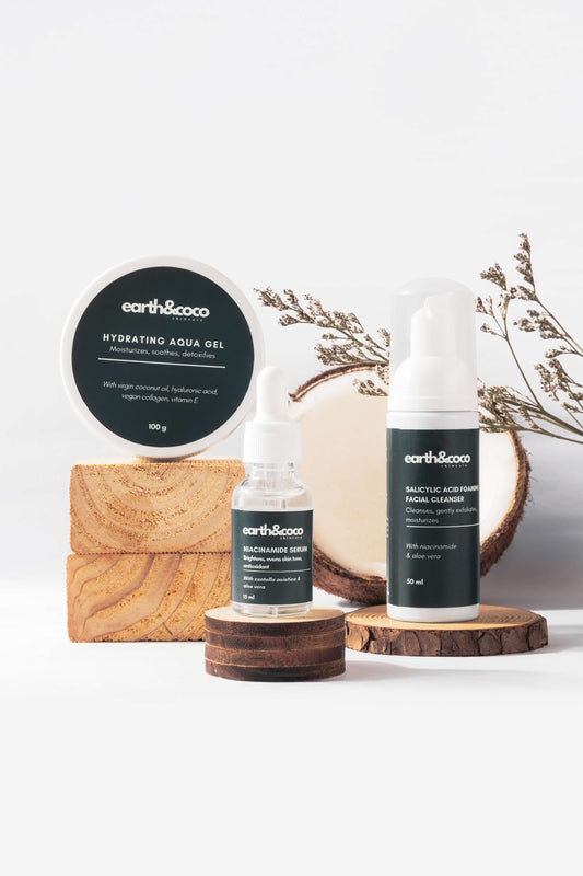 Daily Facial + Acne Defense Set — Clearer, Smoother Skin in 3 Simple Steps
