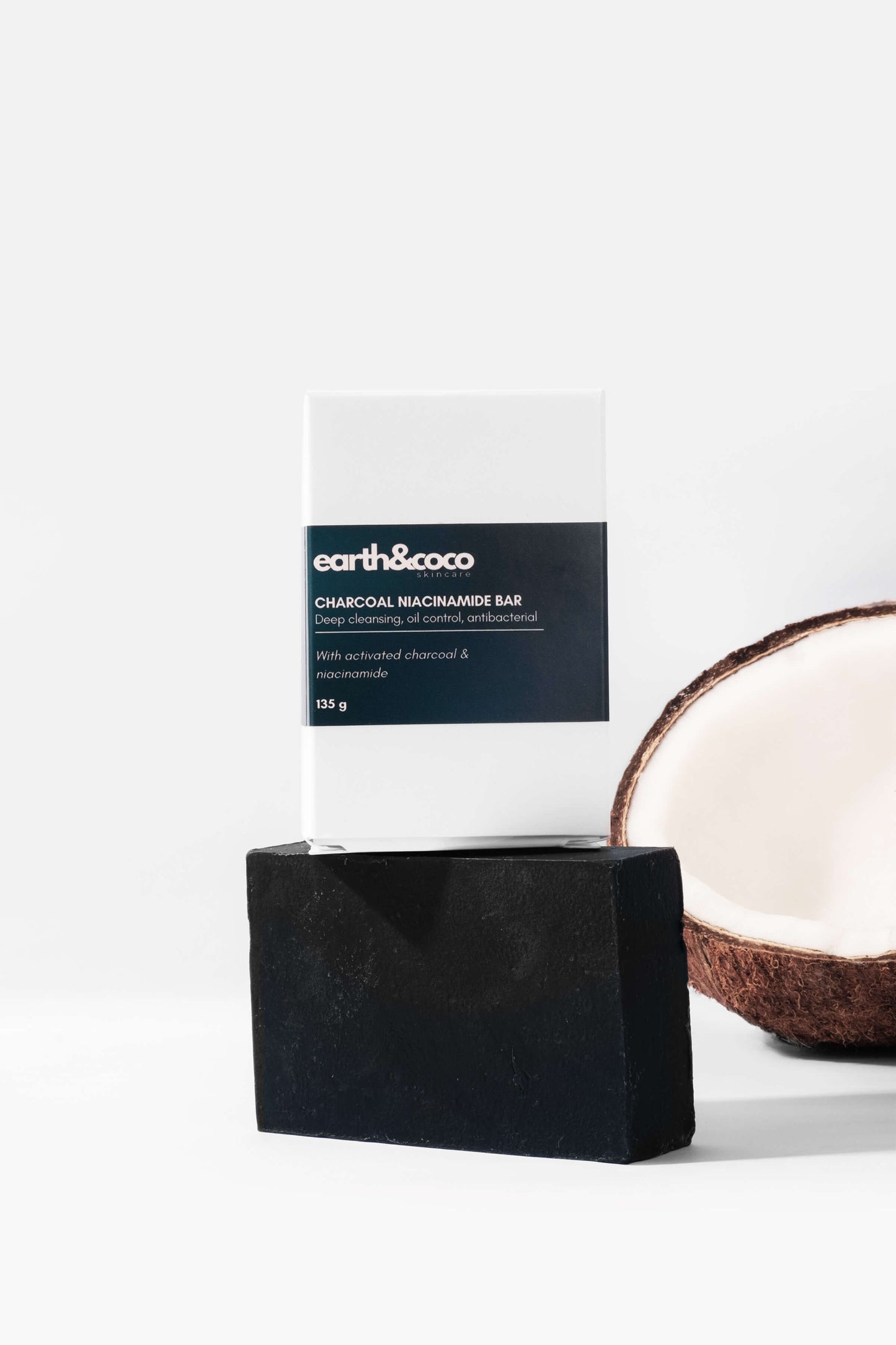 Charcoal Niacinamide Bar — Purifies Skin & Minimizes Fine Lines