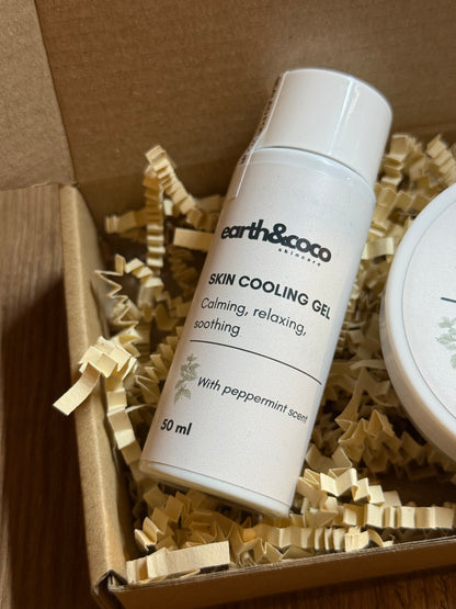 Cooling Peppermint Gel & Calming Balm Set - Relaxation & Quick Muscle Pain Relief