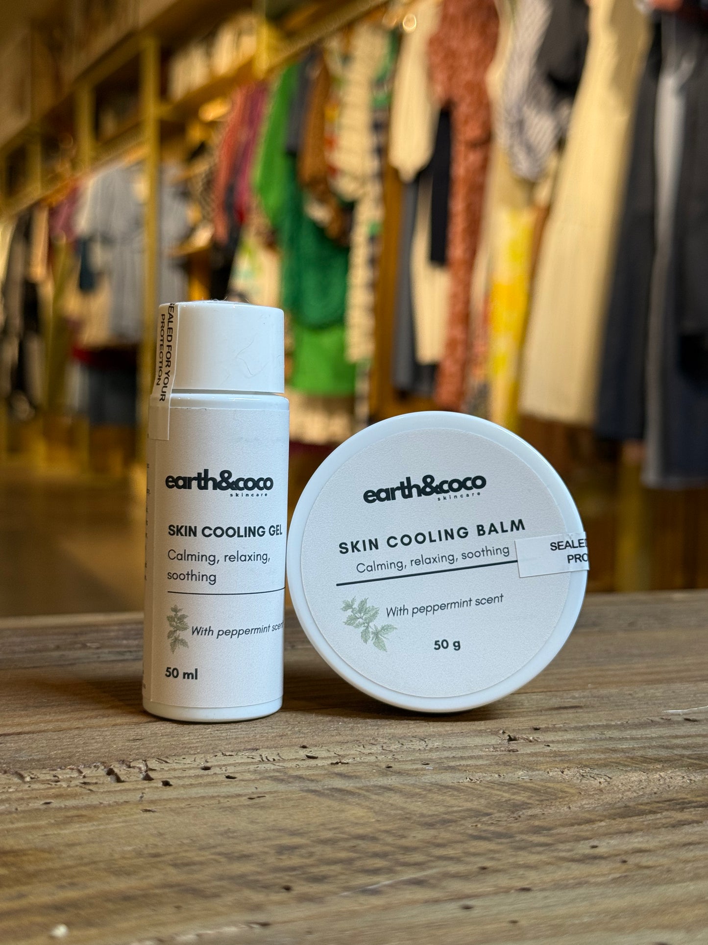 Cooling Peppermint Gel & Calming Balm Set - Relaxation & Quick Muscle Pain Relief